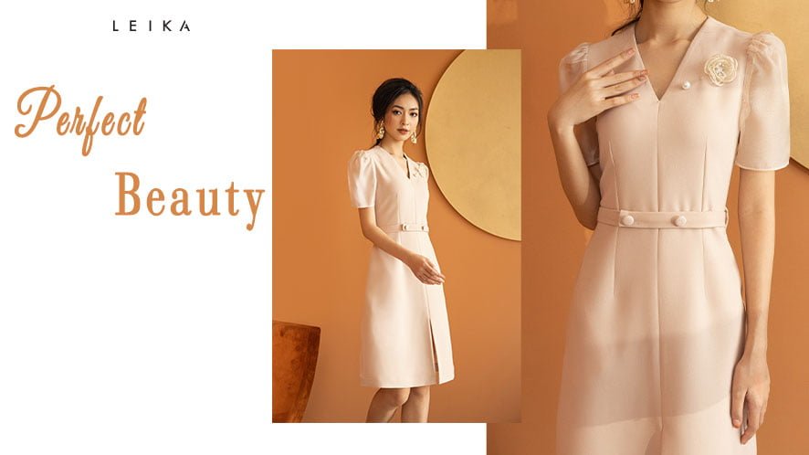 Đầm dáng cổ chữ V- hoàn hảo dành cho quý cô thanh lịch