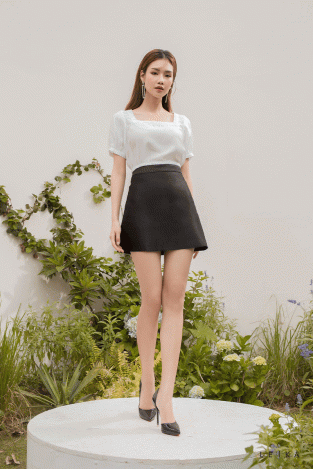 chân váy chữ A dáng ngắn