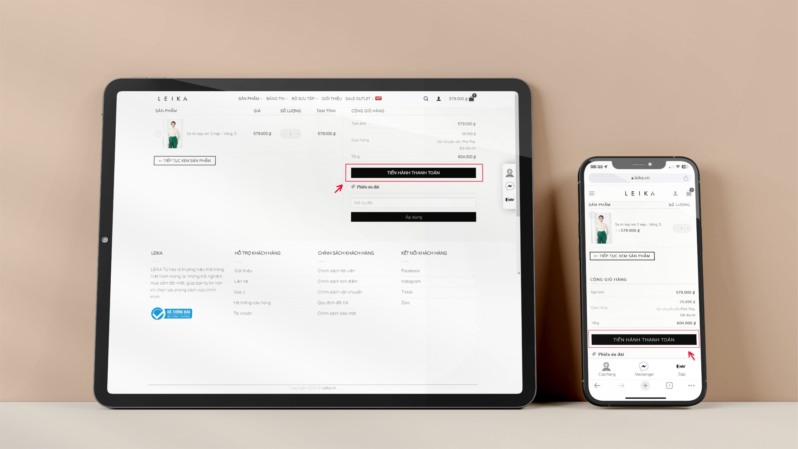 Hướng dẫn mua hàng LEIKA