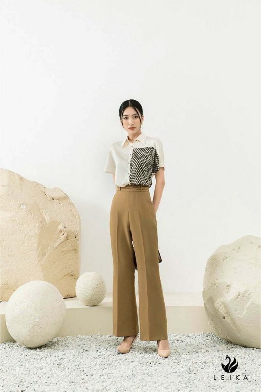 cách phối áo với quần ống loe