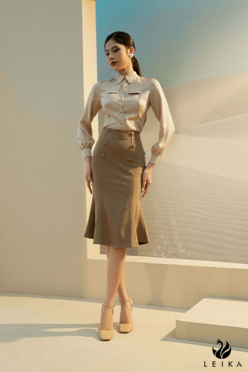 chân váy ôm đuôi cá dài