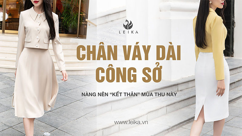 chân váy dài công sở