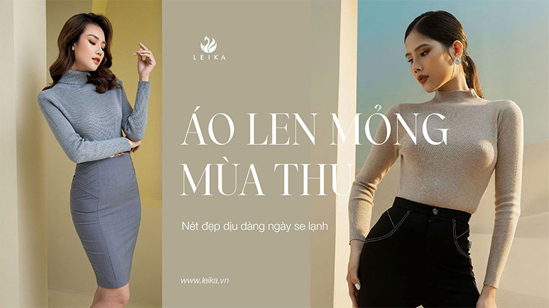 mẫu áo len mỏng mùa thu