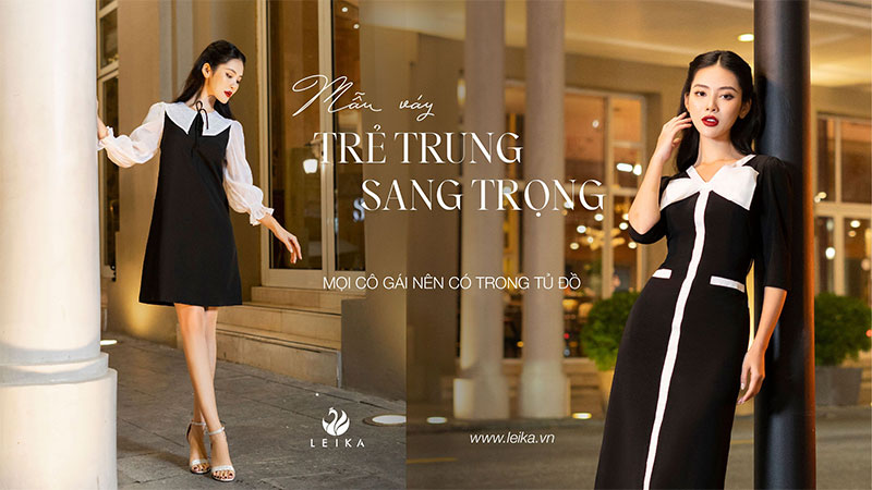 mẫu váy trẻ trung sang trọng