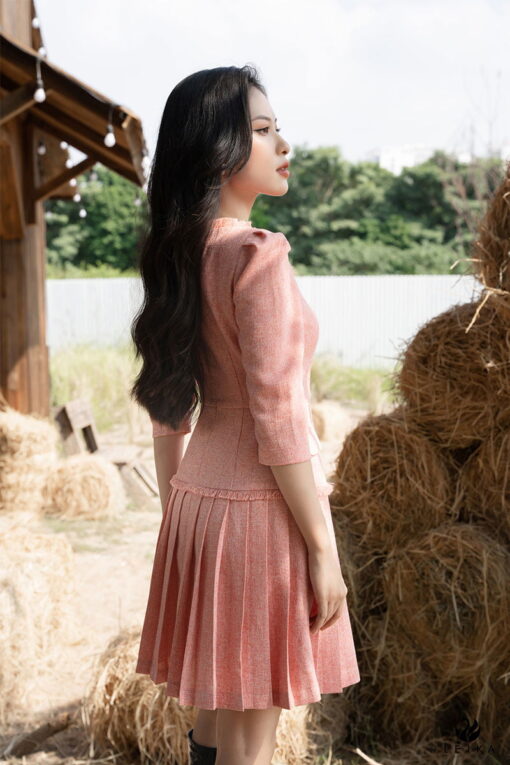 đầm chữ a xếp ly
