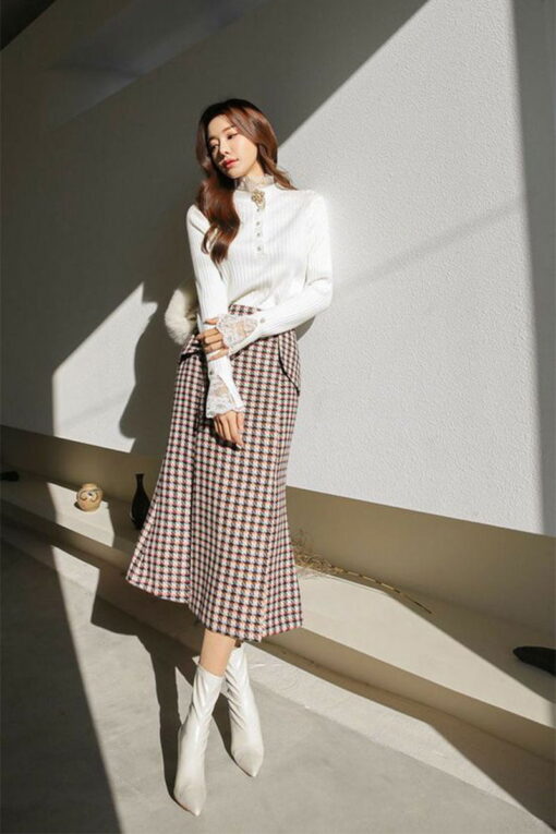 chân váy dạ dài