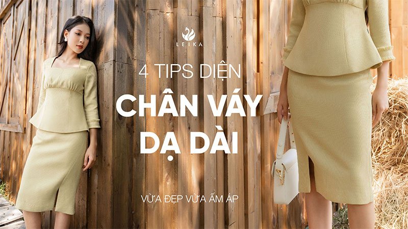 chân váy dạ dài