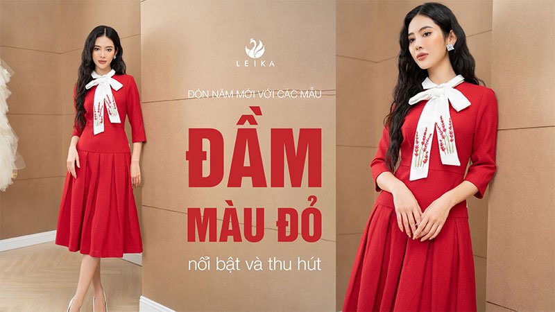 đầm màu đỏ