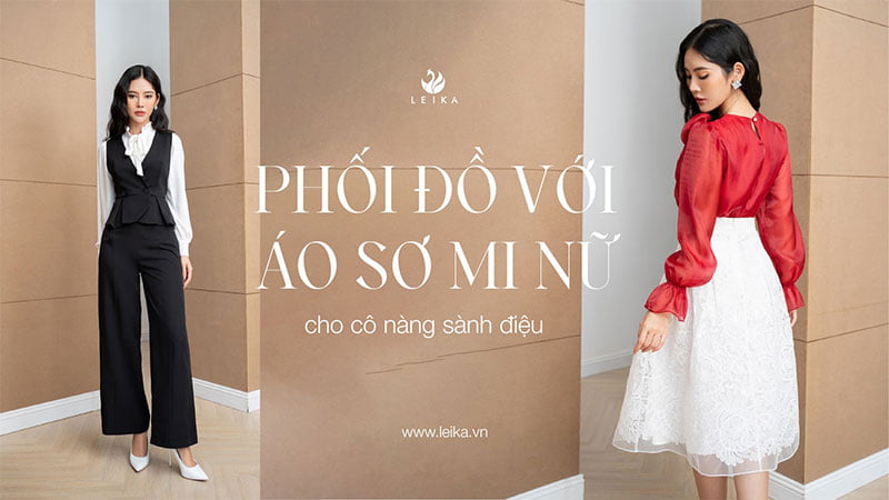phối đồ với áo sơ mi nữ