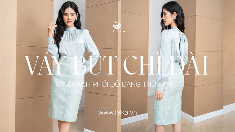 váy bút chì dáng dài