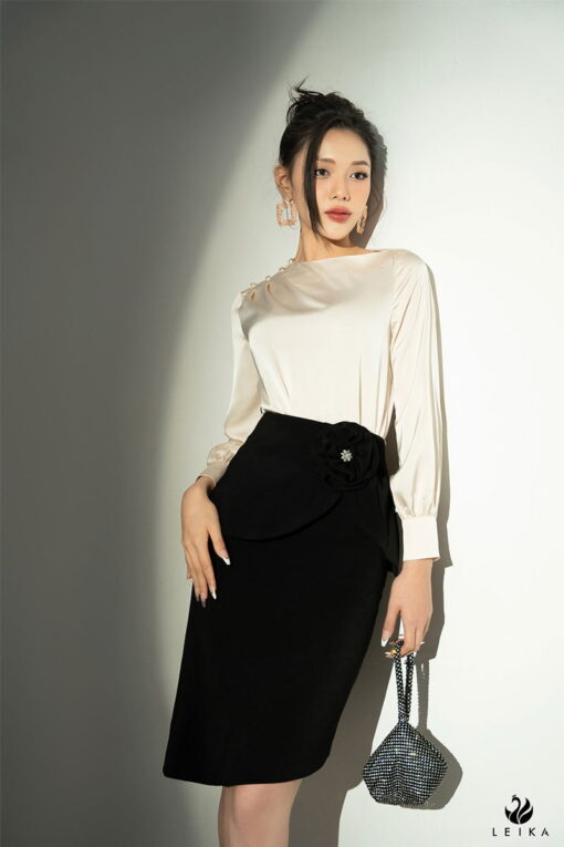 chân váy công sở dáng dài