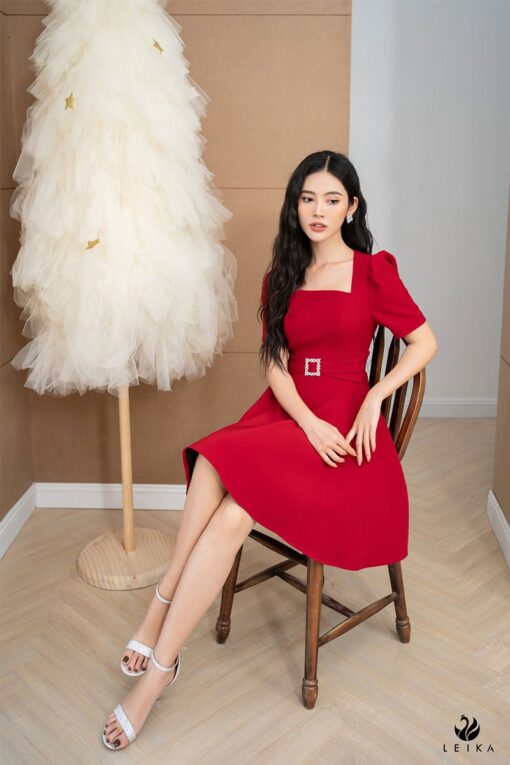 đầm xòe tay phồng