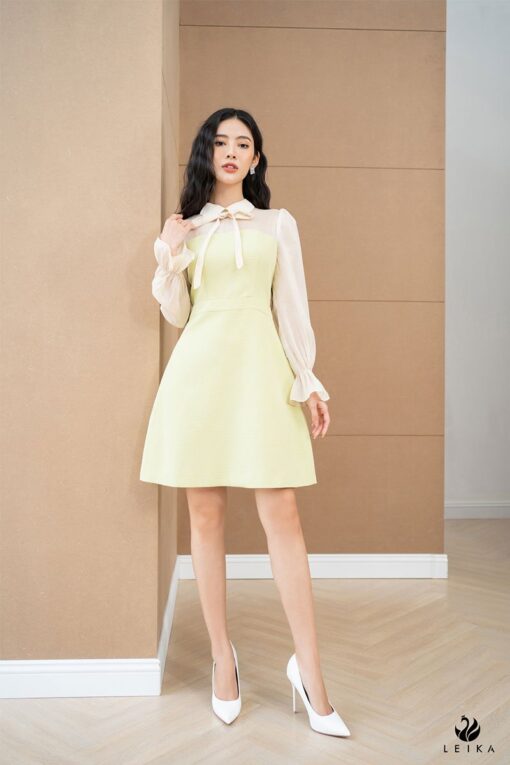 đầm xòe tay phồng