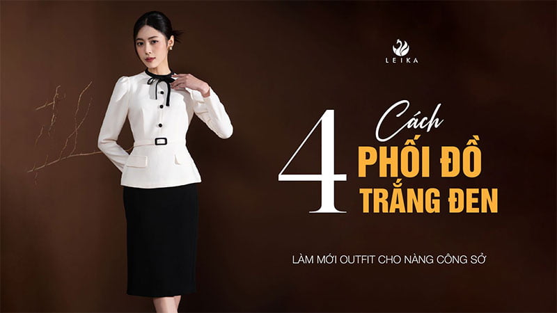 phối đồ trắng đen