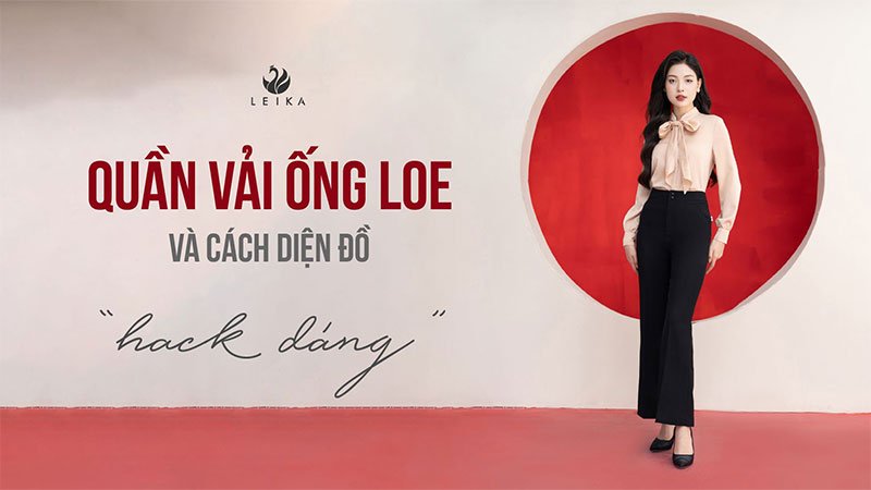 quần vải ống loe