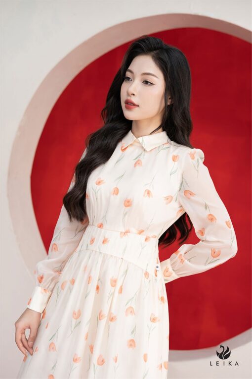 váy chữ a dài liền thân