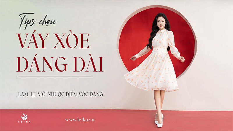 váy xòe dáng dài