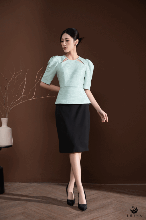 áo peplum mặc với gì