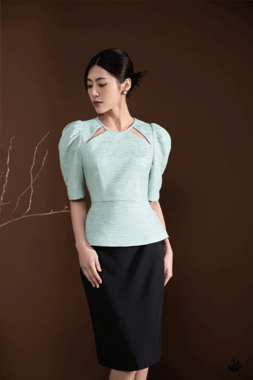 áo peplum mặc với gì