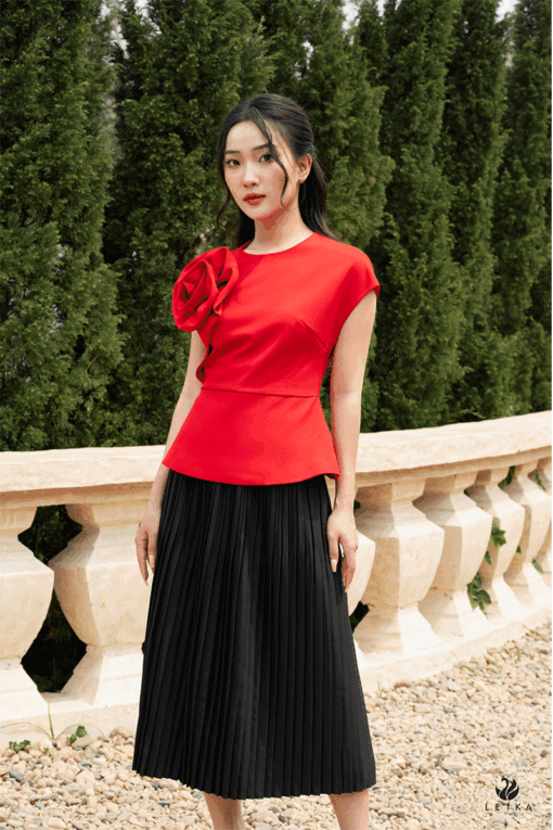áo peplum mặc với gì