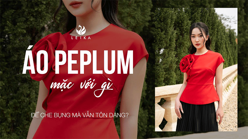 áo peplum mặc với gì