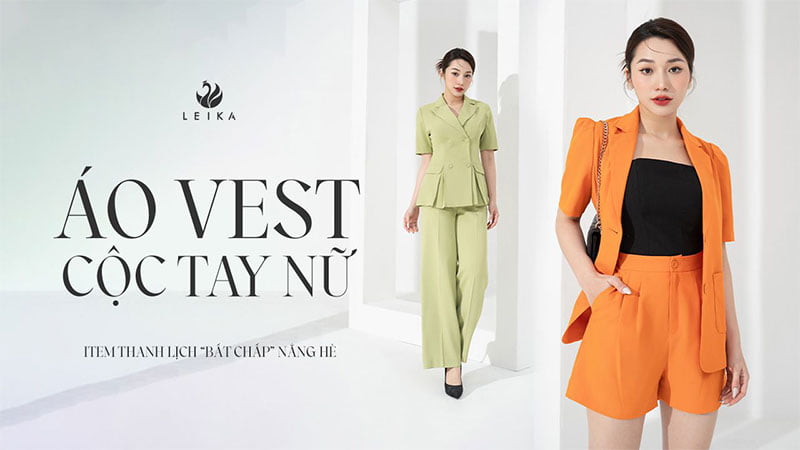 áo vest cộc tay nữ