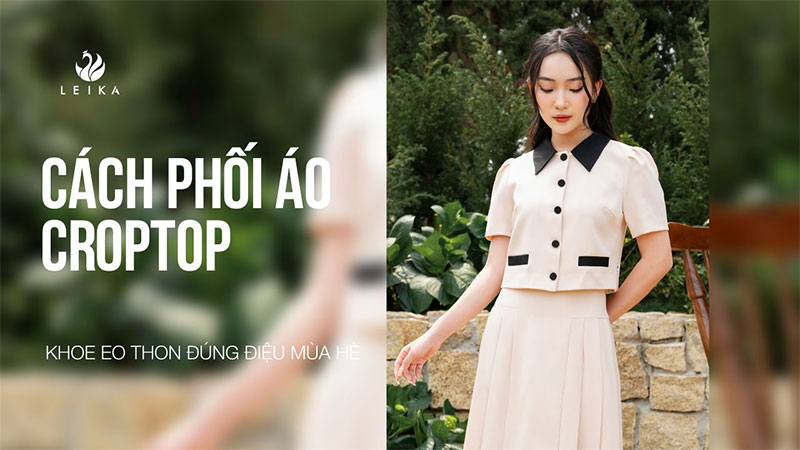 cách phối áo croptop