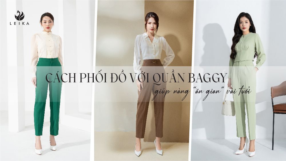 cách phối đồ với quần baggy