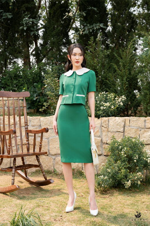 chân váy dài qua gối