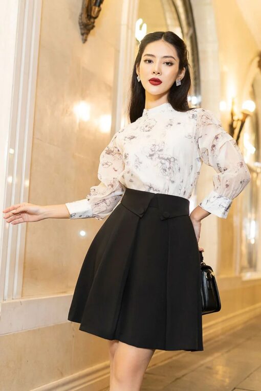 chân váy xòe công sở