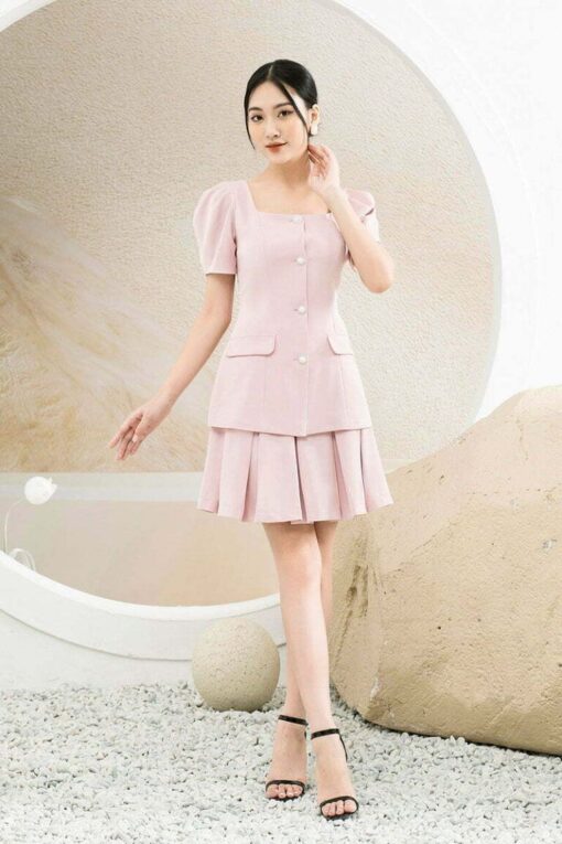 chân váy xòe công sở