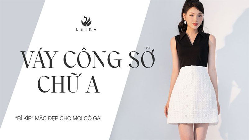 váy công sở chữ a