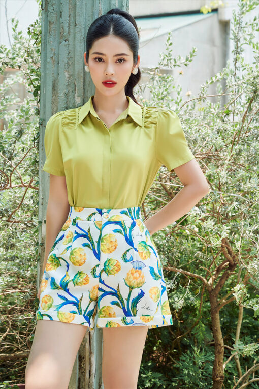 Áo SM nano cổ đức nhún vai