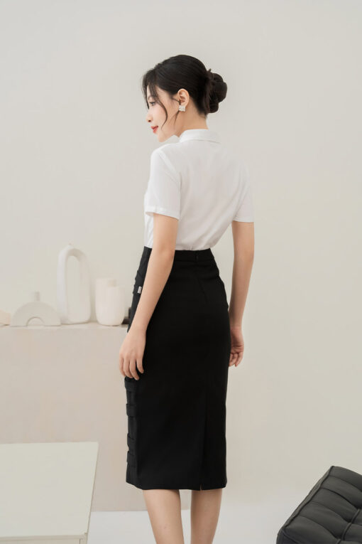 Áo sơ mi nano cộc tay ly ben