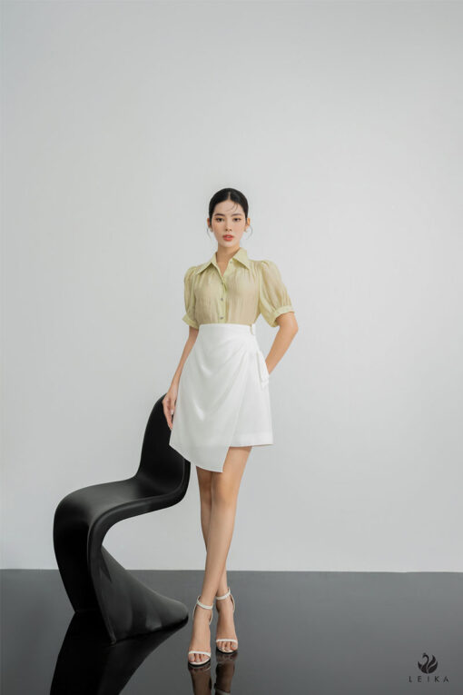 phối đồ với chân váy chữ a ngắn