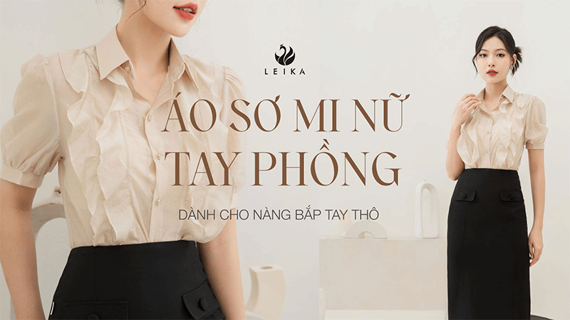 áo sơ mi nữ tay phồng