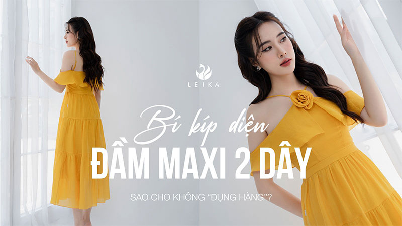 đầm maxi 2 dây