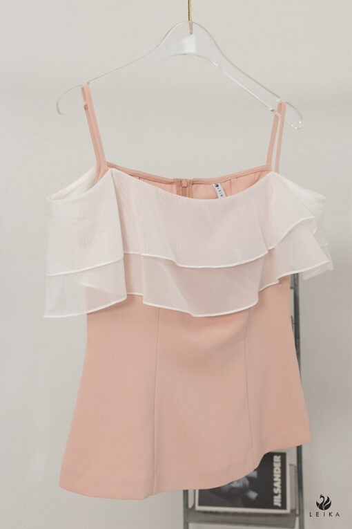 Áo kiểu trễ vai bèo 2 tầng