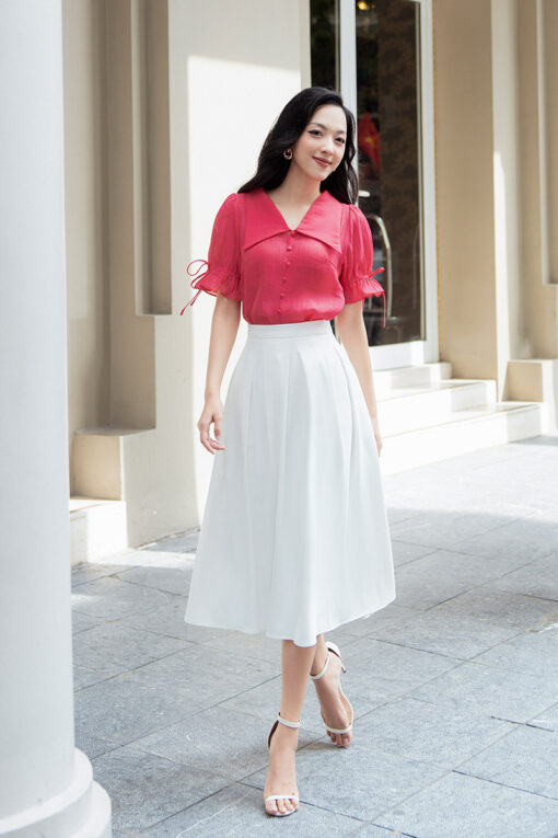 Chân váy xòe xếp ly sườn