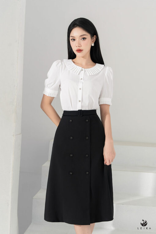 chân váy xòe công sở