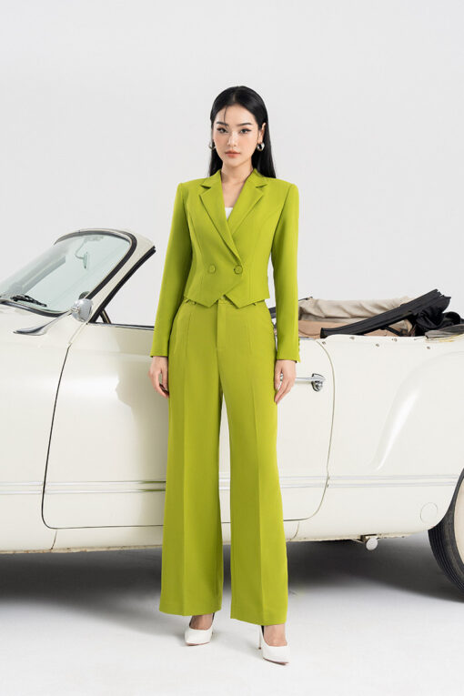 Quần suông đỉa chéo