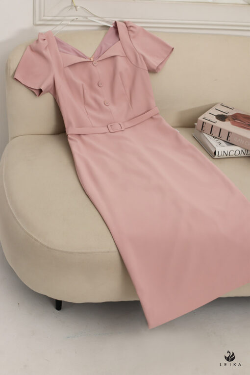 Đầm ôm suông đai eo