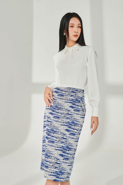 Áo SM suông DT cổ xếp cà vạt