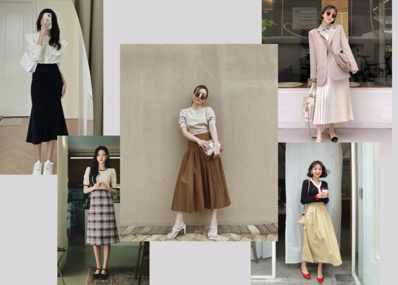 Bỏ túi 7+ cách phối đồ với chân váy xòe dài mê mẩn