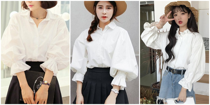 Bắt trend thời trang với các kiểu áo tay phồng nhún "hot" nhất