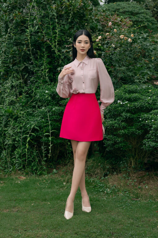 Sơ mi DT đính hoa TT