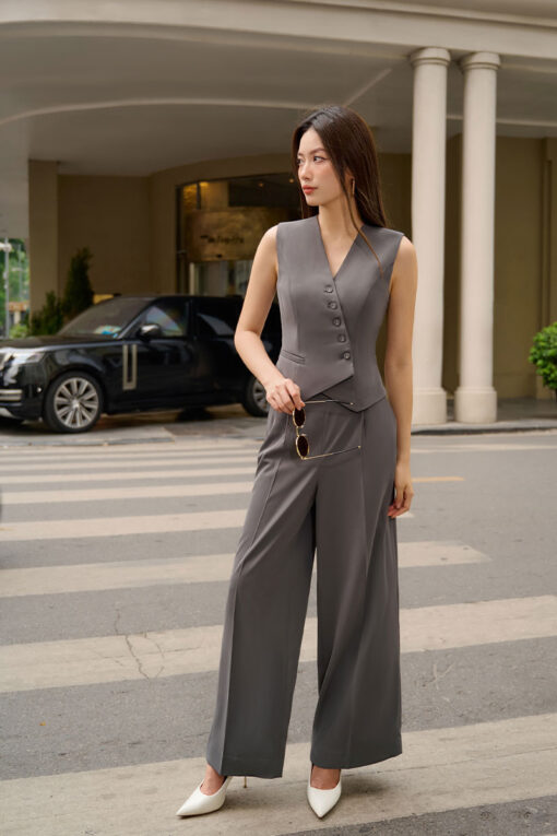 Quần suông cạp can