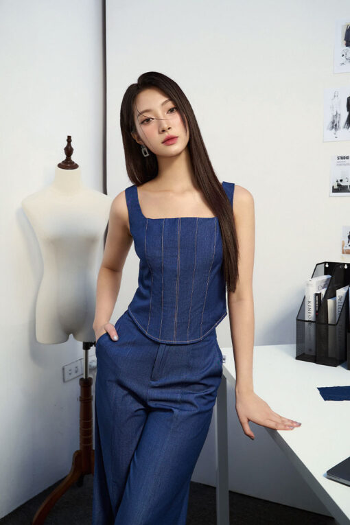 Áo kiểu 2 dây 7 mảnh đuôi tôm