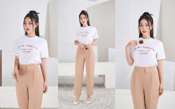 Quần baggy cạp lật bổ cơi
