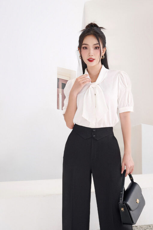 Sơ mi CT nơ cổ luồn